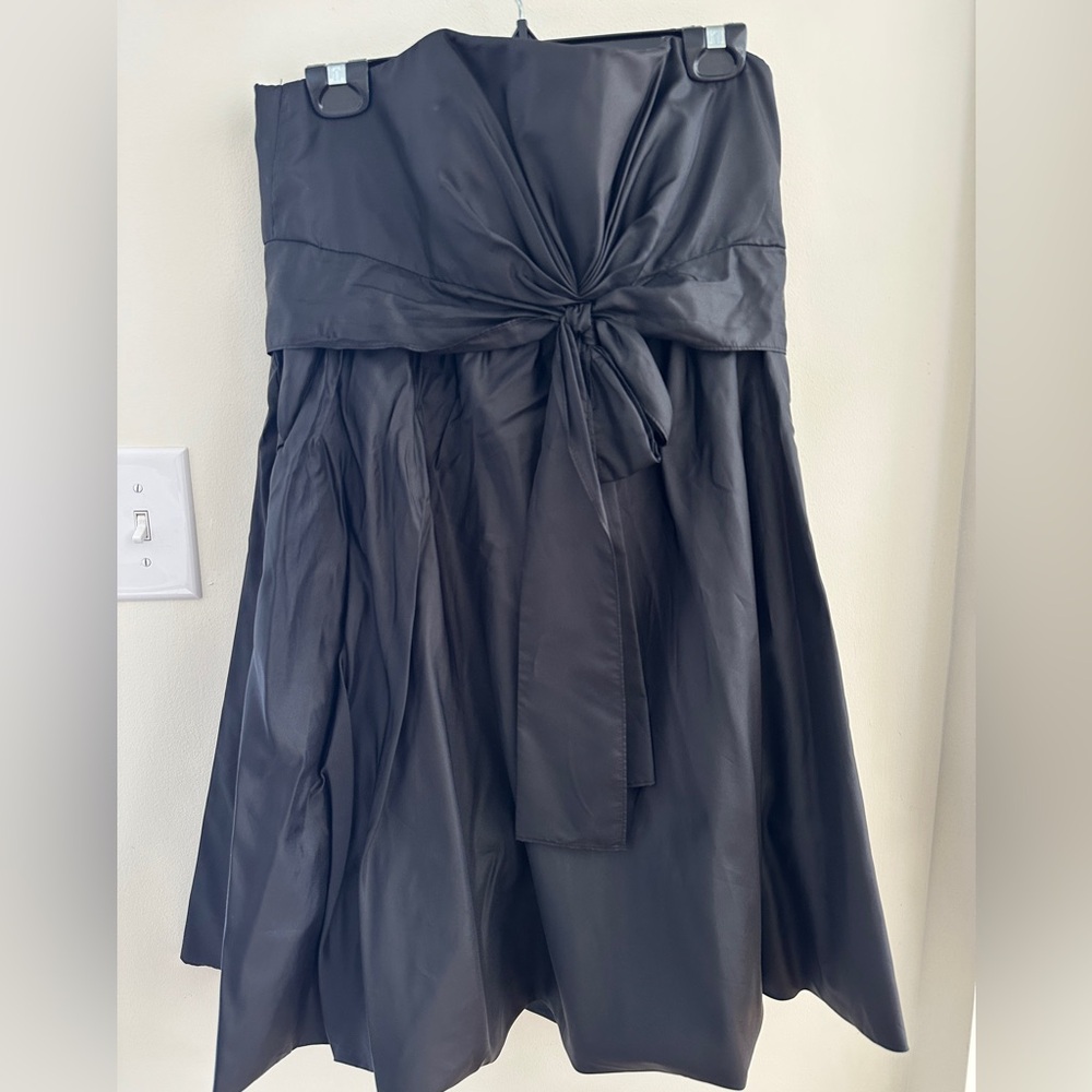 Elegant Black Empire Waste Strapless Dress